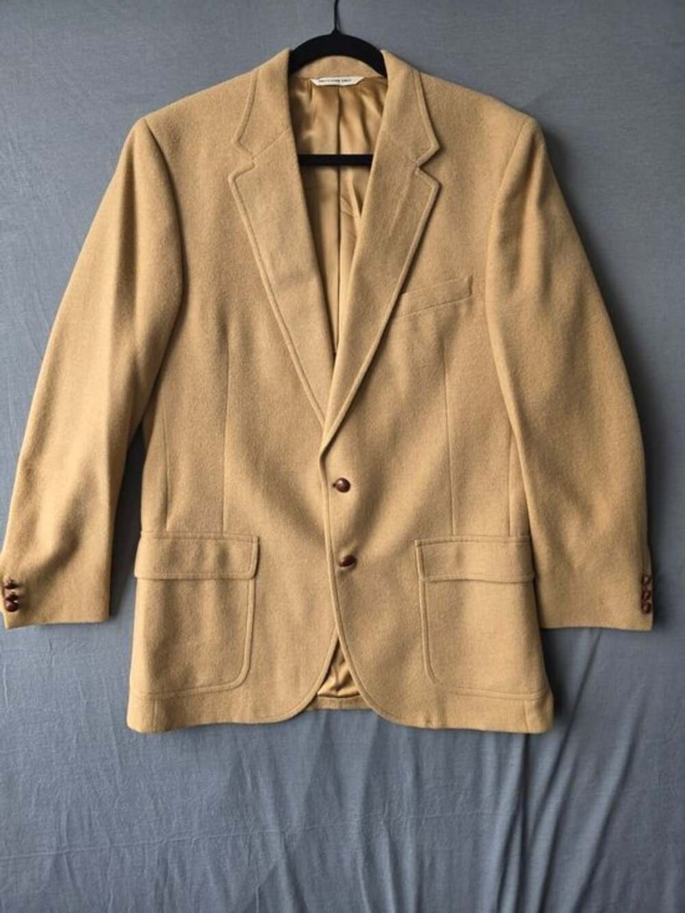 Vintage Burdines Florida 100% Camel Hair Sport Coat Blazer Men's Tan